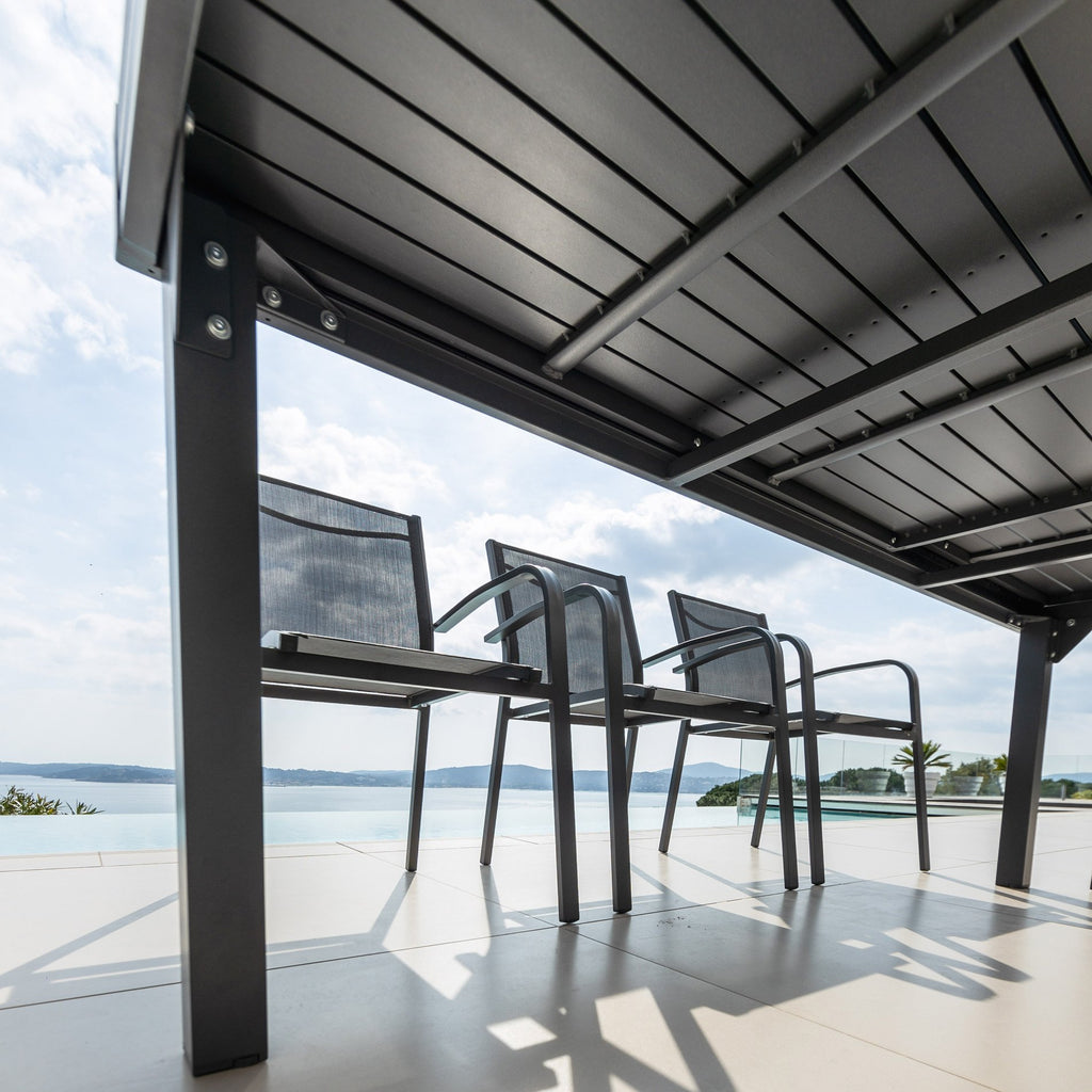 Table de jardin extensible aluminium 12 places (200/320 x 100 cm) Murano Gris anthracite - Action-sport36 -
