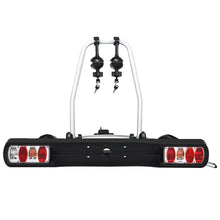 Load image into Gallery viewer, Porte-vélos pour Attelage sur SUV Berline Fourgon pour 2 Vélos Conception Intelligente de Basculement 113x72x63cm -