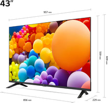 Load image into Gallery viewer, LG TV LED 2024 | 43UT73 | 43 Pouces | UHD | Processeur α5 gen 7 AI 4K Noir