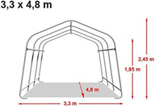 Load image into Gallery viewer, TOOLPORT 3,3 x 4,8 m Garage, abri de Stockage, PE 450 N, Tente Garage Vert foncé