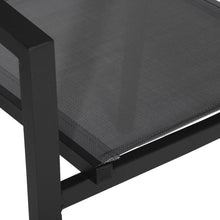 Load image into Gallery viewer, Lot de 8 chaises en aluminium anthracite - textilène gris -