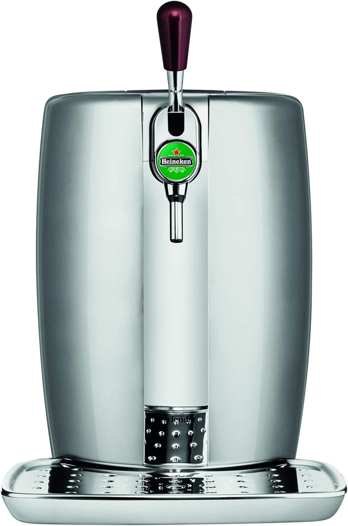 Krups BeerTender Silver et chrome Machine à bière Pression pour la maison Tireuse à bière Pompe à bière Coffret 2 verres YY2931FD