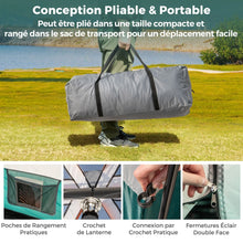 Load image into Gallery viewer, Tente de Camping pour 6 Personnes avec 2 Pièces Tente Double Couchage Double Toit Bâche en Pe Fenêtres en Maille Imperméable avec Sac de Transport Vert -