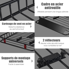 Load image into Gallery viewer, Porte-Bagages de Toit Universel 162 CM avec Capacité de 68 KG Galerie de Toit pour le Voyage et le Rangement Noir -