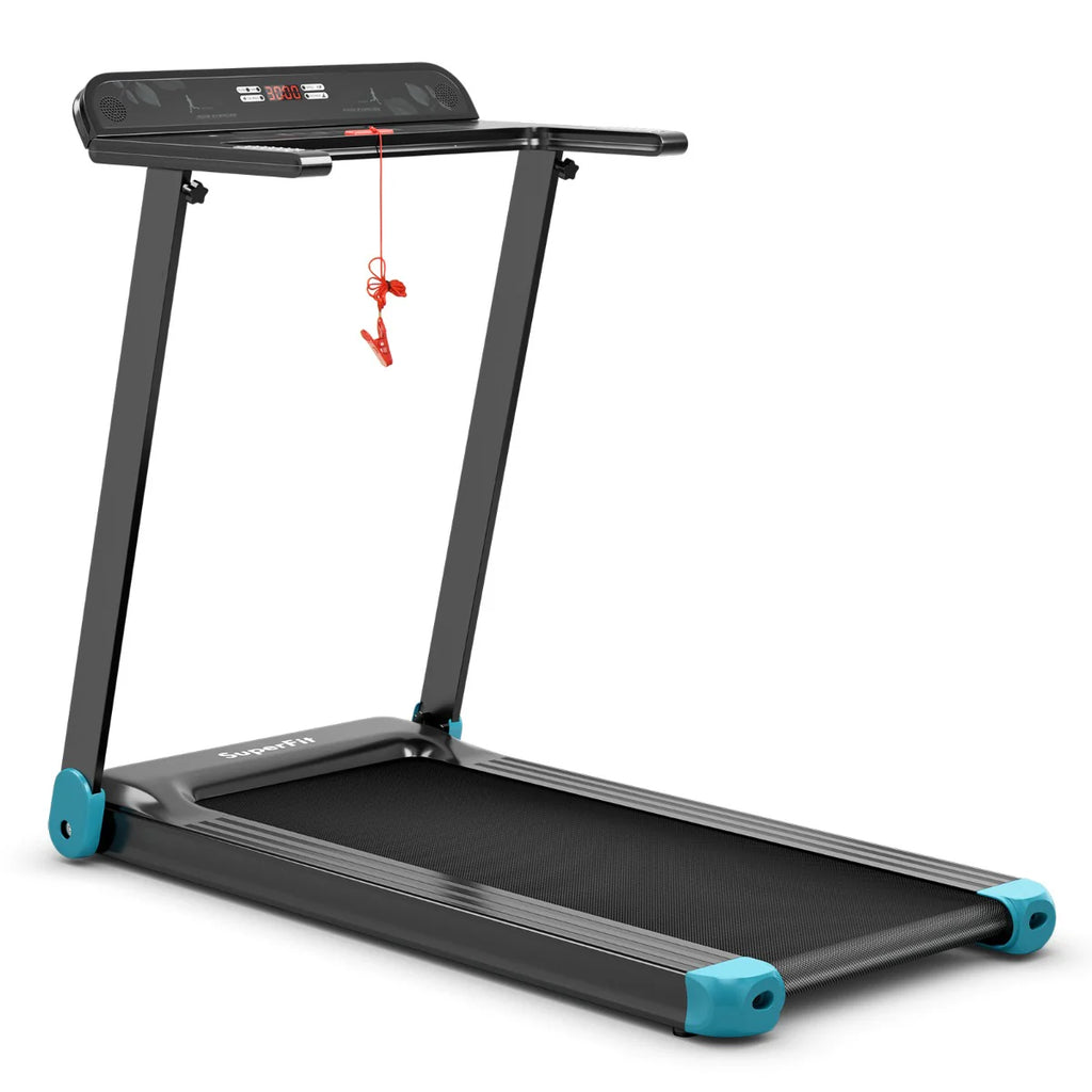 Tapis de course electrique tapis de fitness pliable pour maison avec application de contrle bleu 20_0009499 -