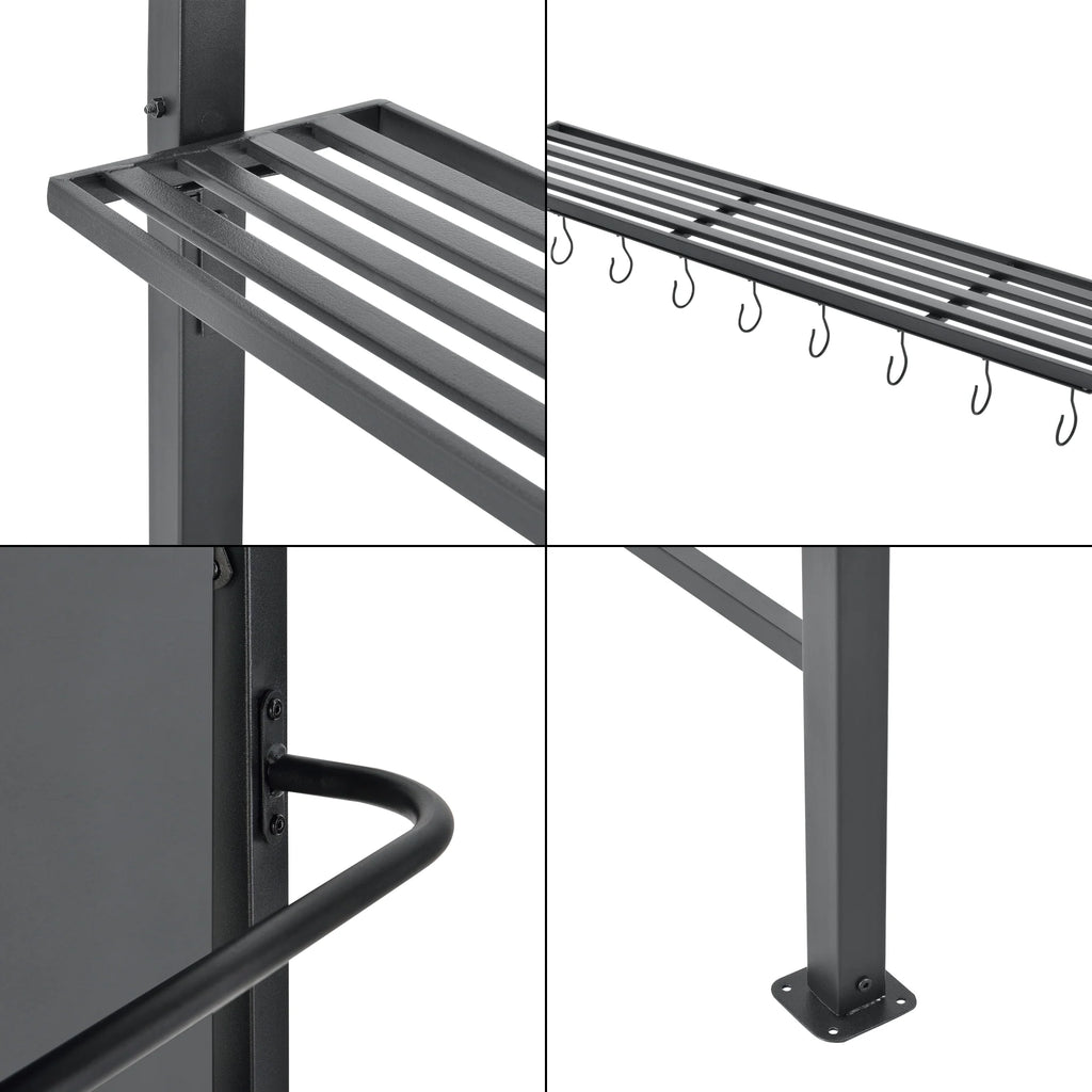Tonnelle pavillon de barbecue 215 x 220 x 140 cm anthracite gris fonc 03_0008739 -