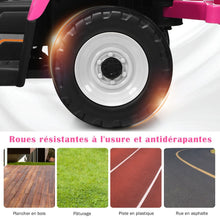 Load image into Gallery viewer, Tracteur Electrique avec Remorque pour Enfants 3 Vitesses Lumières LED Fonctions o USB et Bluetooth Jaune/Rose/Rouge/Vert/Vert Foncé/Noir -