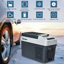 Load image into Gallery viewer, Réfrigérateur Congélateur de Voiture 12L Portable Compresseur -20°C à +10°C Ampoules LED 2 Porte-gobelets 23x53x36cm -