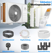 Load image into Gallery viewer, KESSER® Climatisation SET réversible - Climatiseur avec fonction WiFi/Application - Refroidissement A++/ Chauffage A+ Fluide réfrigérant R32 - Écran LCD Split 9000 BTU/h / 2600 Watt - Anthrazit