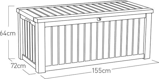 Coffre de rangement extérieur ROCKWOOD - 570 litres