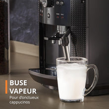 Load image into Gallery viewer, Machine  caf grain,1,7 L,2 tasses en simultan,Nettoyage automatique,Buse vapeur pour Cappuccino,Cafetire espresso,Essential noire YY8125FD,Noir -