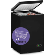 Load image into Gallery viewer, - 3,5 Cu Ft con 2 cestelli rimovibili - Congelatore a scomparsa - Congelatore compatto silenzioso - 7 impostazioni di temperatura - Nero -