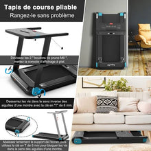 Load image into Gallery viewer, Tapis de course electrique tapis de fitness pliable pour maison avec application de contrle bleu 20_0009499 -