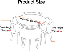 Load image into Gallery viewer, Table À Manger Ronde,Ensemble Table Et Chaise Salle A Manger,Table De Cuisine 4 Personnes,Table Chaise Encastrable,Petites Tables De Salle De Conférence,Table De Bureau Simple,Table Ronde 90 Cm (Size