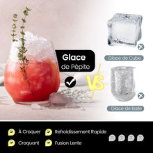 Load image into Gallery viewer, Machine à Glaçons 27kg/24h Machine à Pépites à Affichage LED de Comptoir avec Capteur Infrarouge et Autonettoyant Stockage de glace : 4 kg -