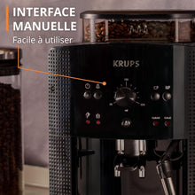 Load image into Gallery viewer, Machine  caf grain,1,7 L,2 tasses en simultan,Nettoyage automatique,Buse vapeur pour Cappuccino,Cafetire espresso,Essential noire YY8125FD,Noir -