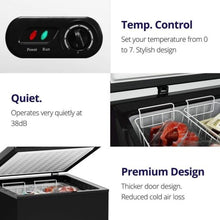 Load image into Gallery viewer, - 3,5 Cu Ft con 2 cestelli rimovibili - Congelatore a scomparsa - Congelatore compatto silenzioso - 7 impostazioni di temperatura - Nero -