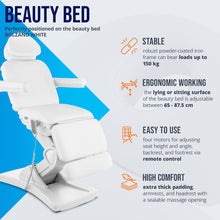Load image into Gallery viewer, Physa Fauteuil Esthétique Cosmétique Table De Massage Lit Esthétique Physa Bolzano White (Électrique, 4 Moteurs, 150 kg Max, Blanc)
