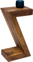 Load image into Gallery viewer, Kare Design Table d'Appoint Z Authentico, Marron, Bois Massif, Table de Salon, Meuble, Deco Intérieur, Décoration Chambre, Salon, Maison, 55x30x20 cm (H/L/P)