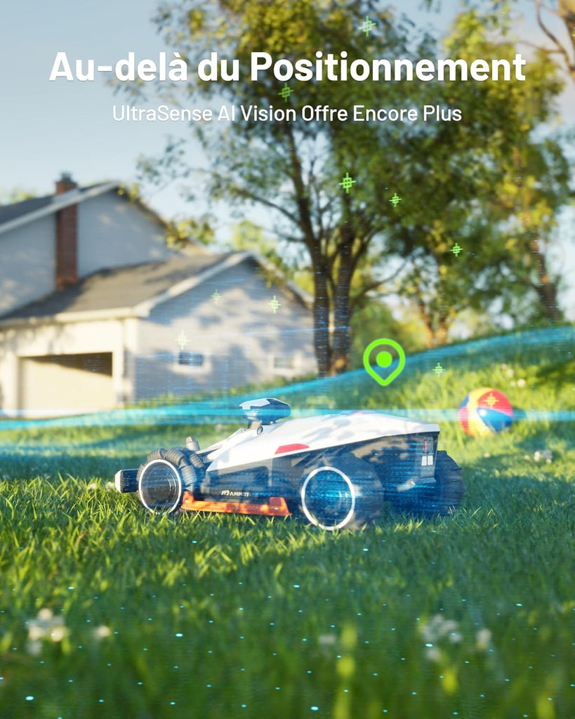 MAMMOTION LUBA 2 AWD 3000X Robot Tondeuse sans Fil Périphérique, NetRTK+Vision, Aucune Antenne RTK Requise, Recommandé 3000m², Pentes à 80%, Hauteur de Coupe 25-70 mm,avec Module 4G