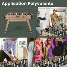 Load image into Gallery viewer, Table de Baby-Foot de 138 cm Table de Jeu de Football d'Arcade 2 Ballons 26 Joueurs 2 Marqueurs de Score Pieds Réglables -