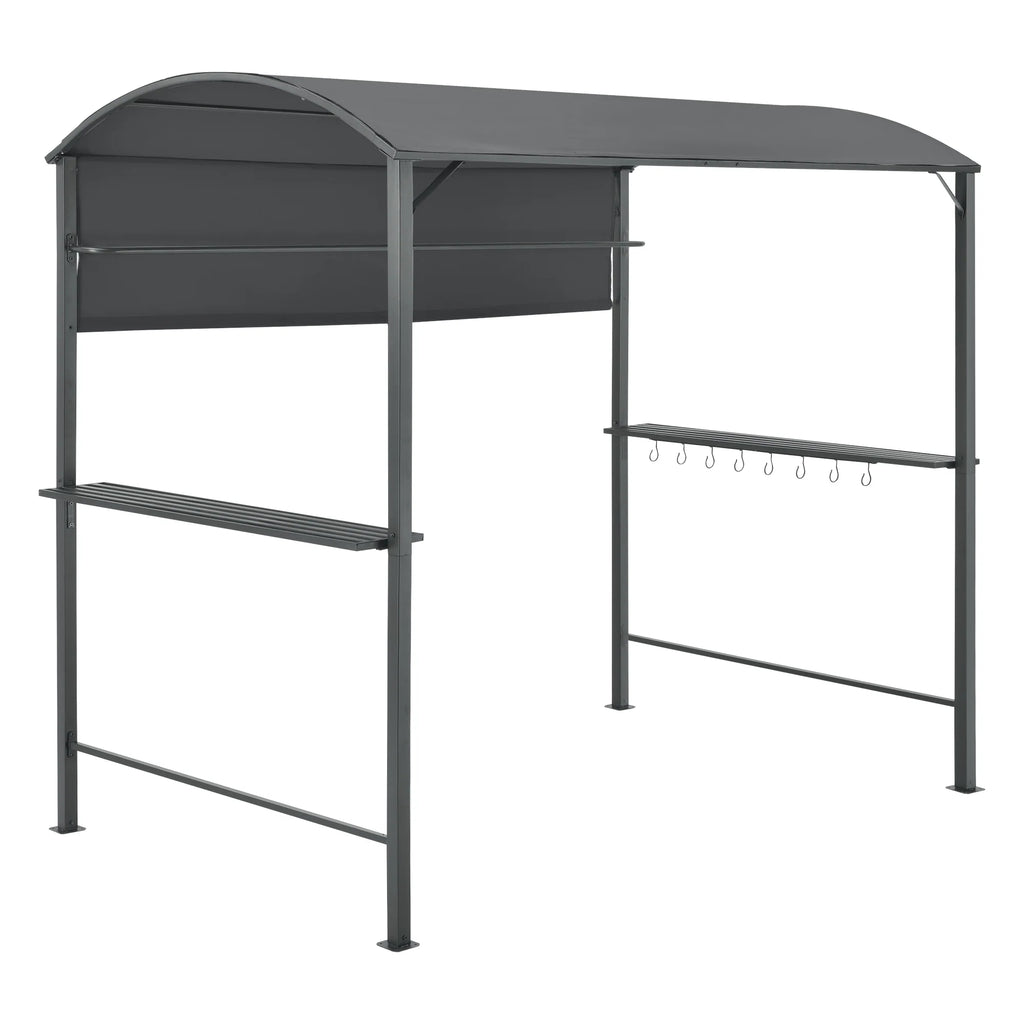 Tonnelle pavillon de barbecue 215 x 220 x 140 cm anthracite gris foncé 03_0008739 -