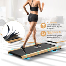 Load image into Gallery viewer, Tapis de Course Électrique 1,3-6KM/H Moteur 2,25HP à Roulettes Charge 120 kg avec Télécommande Écran LED 15 Programmes Gris -