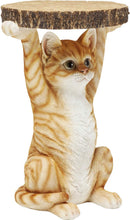 Load image into Gallery viewer, Kare Design Table d'Appoint Animal Ms. Cat, Chat, Marron/Orange, Rond, Diamètre 33 cm, Table de Salon, Meuble, Cadeau, Deco Intérieur, Décoration Chambre, Maison