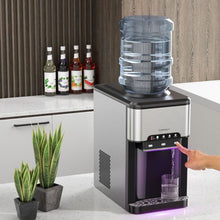 Load image into Gallery viewer, Machine à Glaçons 3 en 1 avec Distributeur d'Eau Froide/Chaude 20 kg en 24h Cube de Glace 6-13 min pour Maison Bureau Bar -