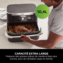 Load image into Gallery viewer, Foodi FlexDrawer Air Fryer,Dual Zone Avec Sparateur Amovible,Grand Tiroir de 10,4 L,7-en-1,Double Zone,Sans Huile,Pices Antiadhsives Compatibles Au Lave-Vaisselle,Noir AF500EU