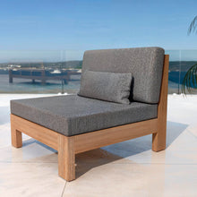 Load image into Gallery viewer, Salon de jardin en bois d'acacia 8 places 5 pcs Borneo Gris anthracite - Action-sport36 -