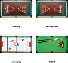 Load image into Gallery viewer, shelfmade Table de Jeux Multifonction, Baby Foot Enfant, Mini Baby Foot Bois, Billard Convertible, Mini Table de Ping Pong - Table multijeux Adulte - 10 Jeux en 1