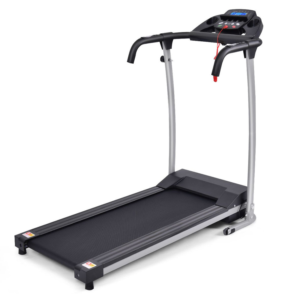 Tapis de Course lectrique Pliable avec cran et Moniteur de Frquence Cardiaque avec Vitesse de 1  10 km/h et 12 Programmes Noir -