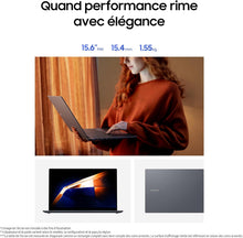 Load image into Gallery viewer, Galaxy Book4 Ordinateur Portable 15.6'' Intel Core i5 8Go RAM 256Go SSD Clavier AZERTY FR Gris Windows 11 Home