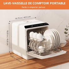Load image into Gallery viewer, Karlxtom Lave-vaisselle de table, Mini Lave-vaisselle avec Comman destactiles à LED, 45CM, 6 Programmes, Lavage des fruits, Soins Pour Bébés