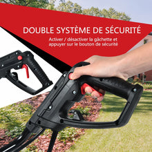 Load image into Gallery viewer, Motobineuse Motoculteur Électrique 1500W Profondeur Travail 22CM Largeur 43CM avec Poignée Pliable Roues Réglables 6 Lames -
