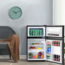 Load image into Gallery viewer, Réfrigérateur Compact Mini-réfrigérateur 90 L Congélateur Séparé avec Design à 2 Portes Fonctionnement Silencieux Blanc/Gris/Noir -