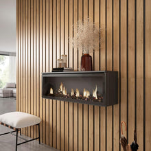 Load image into Gallery viewer, SKRAUT HOME | Cheminée électrique LED | Effet Flamme | 107x38x25cm | Salon - Salle à Manger | Décorative | Style Moderne | Noirs