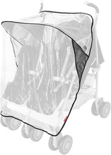 Load image into Gallery viewer, Poussette double Maclaren Twin Triumph (6 mois,jusqu' 15 kg,un enfant par sige),lgre et compacte,capote extensible UPF 50+ avec habillage pluie - Noir/Anthracite