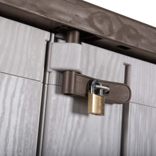 Load image into Gallery viewer, Toomax Stora Way Boîte à Outils d'extérieur en polypropylène recyclé avec Effet Bois (842L,Gris Taupe/Marron)