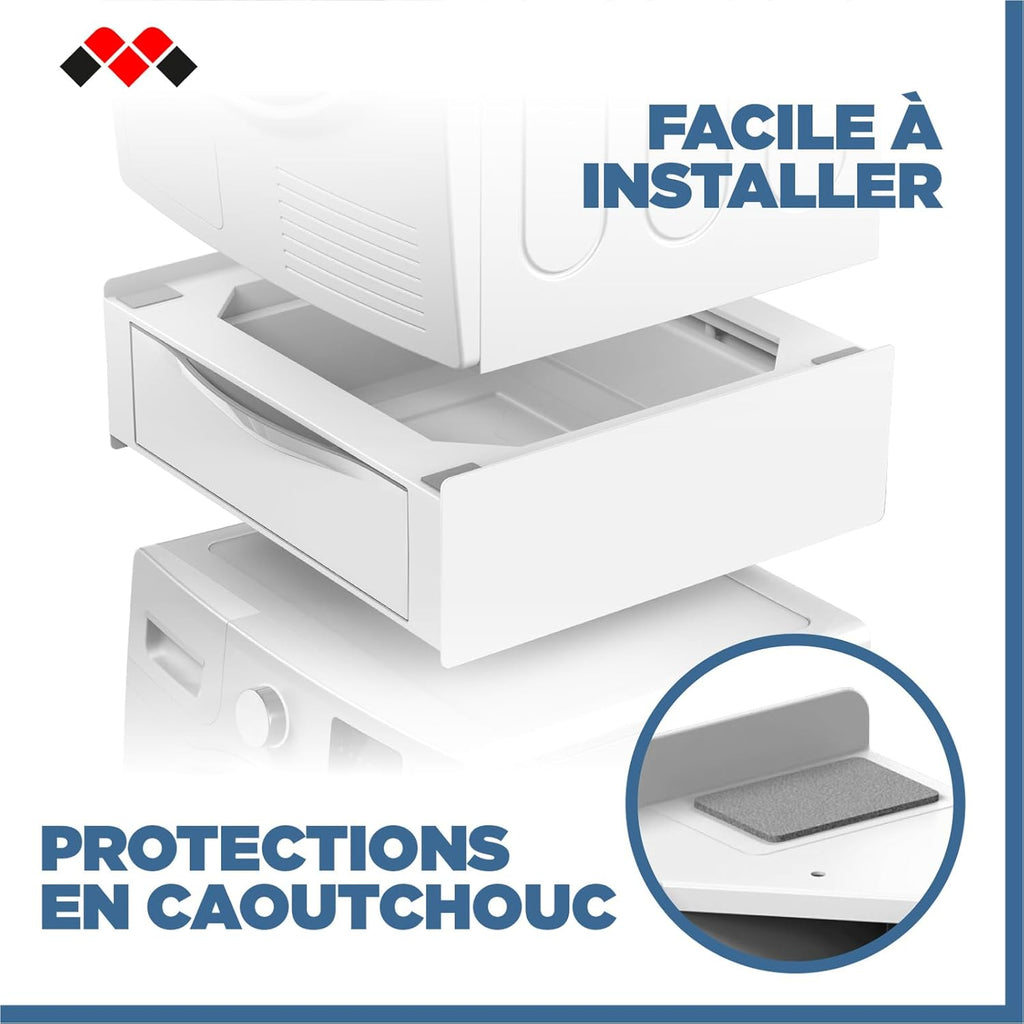 Meliconi - Kit de superposition universel + Tiroir coulissant - TORRE EXTRA - pour lave-linge et sèche-linge