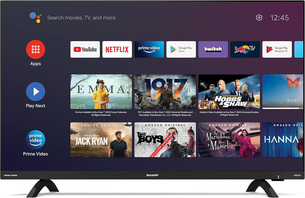 Sharp 32DI6EA– Android TV - 32 Pouces (81cm) – TV connectée : Netflix, Youtube, Prime Vidéo