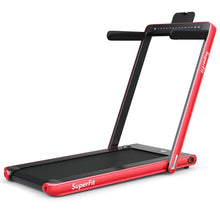 Load image into Gallery viewer, Tapis de Course Pliable 0,75HP Double Affichage LED APP et Télécommande Vitesse Motorisé 12 km/h Surface 40x100cm Rouge -