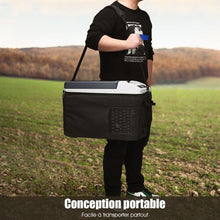 Load image into Gallery viewer, Réfrigérateur Congélateur de Voiture 12L Portable Compresseur -20°C à +10°C Ampoules LED 2 Porte-gobelets 23x53x36cm -