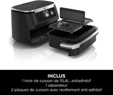 Load image into Gallery viewer, Foodi FlexDrawer Air Fryer,Dual Zone Avec Sparateur Amovible,Grand Tiroir de 10,4 L,7-en-1,Double Zone,Sans Huile,Pices Antiadhsives Compatibles Au Lave-Vaisselle,Noir AF500EU