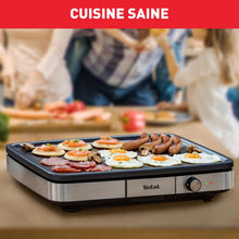 Load image into Gallery viewer, Tefal Plancha Electrique Maxi Plancha XXL 10/12 Personnes Plancha Intérieur Et Extérieur Inox CB690D12