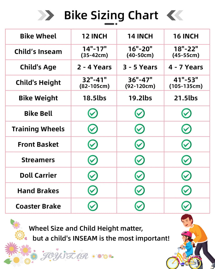 Bicicletta per bambini Little Daisy 14 pollici per ragazze -