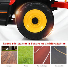 Load image into Gallery viewer, Tracteur Electrique avec Remorque pour Enfants 3 Vitesses Lumières LED Fonctions o USB et Bluetooth Jaune/Rose/Rouge/Vert/Vert Foncé/Noir -