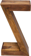 Load image into Gallery viewer, Kare Design Table d'Appoint Z Authentico, Marron, Bois Massif, Table de Salon, Meuble, Deco Intérieur, Décoration Chambre, Salon, Maison, 55x30x20 cm (H/L/P)