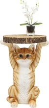 Load image into Gallery viewer, Kare Design Table d'Appoint Animal Ms. Cat, Chat, Marron/Orange, Rond, Diamètre 33 cm, Table de Salon, Meuble, Cadeau, Deco Intérieur, Décoration Chambre, Maison
